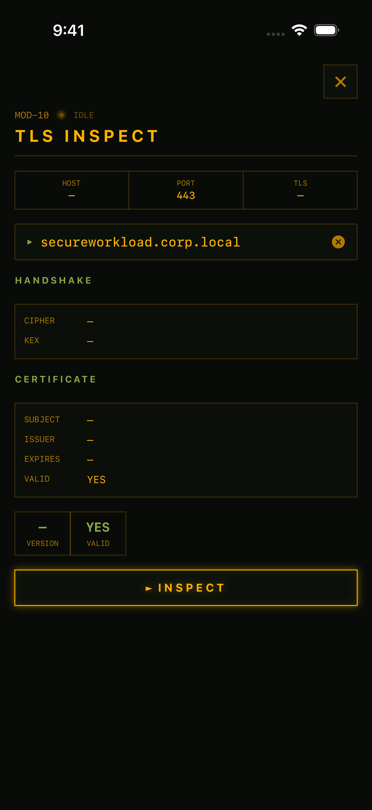 RECON TLS Inspect examining certificate chain on Cisco Secure Workload for CVE-2026-20223 investigation